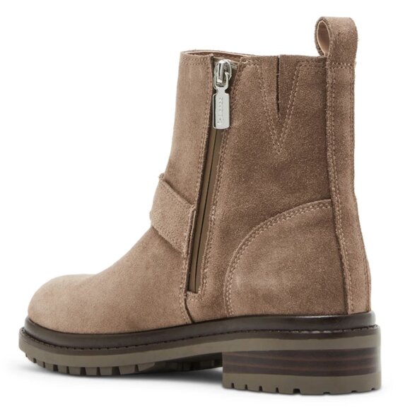 Blondo Taupe Renae Suede Waterproof Booties New - Picture 2 of 8